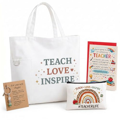 Teacher Tote Bags for Travel Shopping, Teacher Appreciation Gifts - color: Style-2