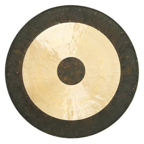 Unlimited Chau Gongs, Sound Healing, Meditation & Yoga Gong, Bronze, 26in | Traditional Chinese Bullseye Design, Deep Meditative Tones & Gong Wash, Ideal for Group Sessions, Mallet & Rope Included - size: 26"