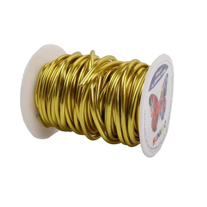 Aluminum Craft Wire,8 Gauge (3mm) Fluorescent Yellow Bendable Wire,32 Feet Continuous Roll for Jewelry Making,Sculpting,Floral & Armature Projects - size: 8 Gauge 32FT, style: Fluorescent Yellow