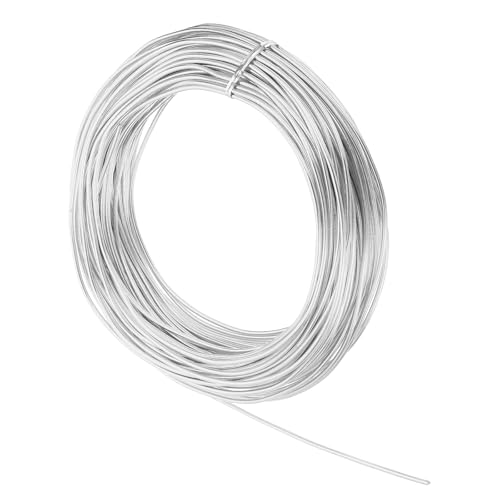 MECCANIXITY 10 Gauge 2.5mm Aluminum Wire, 100 Feet Bendable Metal Craft Armature Wire for Jewelry Making DIY Beading Floral Wreath Wrapping Sculpting, Silver Tone - color: Silver Tone, size: 10 Gauge x 100Ft