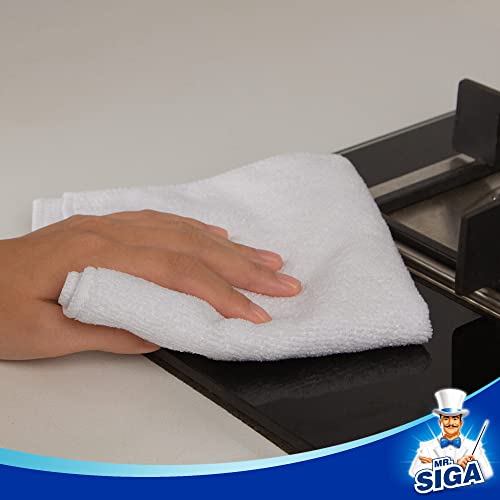 MR.SIGA Microfiber Cleaning Cloths, Streak Free Microfiber Towels, 12 Pack - color: White