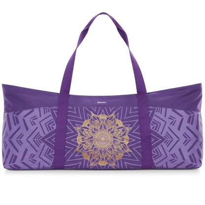 Gonex Yoga Mat Bag For Women, 60L Extra Large Pilates Mat & Blocks Carrier - color: Purple