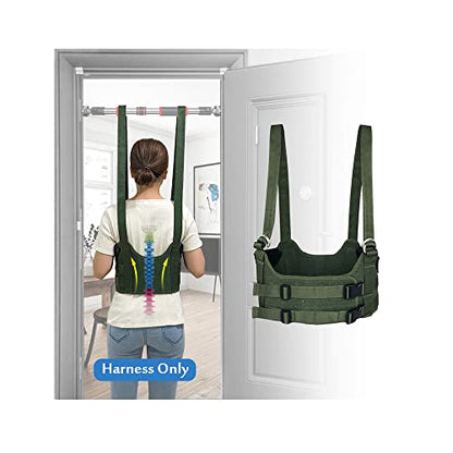 Spinal Decompression Harness Hang Upside Down Back Stretcher for Lower Back Pain Relief Lumbar Traction Device Spine Decompression Belt Bulging Herniated Disc Relief Back Stretching Device - Large - color: Large