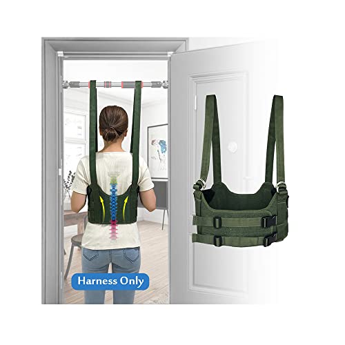 Spinal Decompression Harness Hang Upside Down Back Stretcher for Lower Back Pain Relief Lumbar Traction Device Spine Decompression Belt Bulging Herniated Disc Relief Back Stretching Device - Large - color: Large