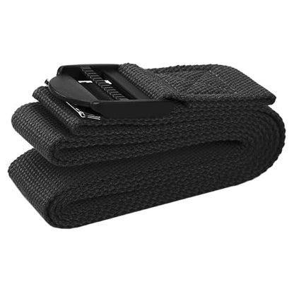 BalanceFrom 7-Piece Yoga Set with 71x24x0.5 Inches Extra Thick Mat and Carrying Sling – Includes 2 Blocks, Stretch Strap, 2 Towels, and Knee Pad for Home, Studio, and Gym Workouts - color: Black