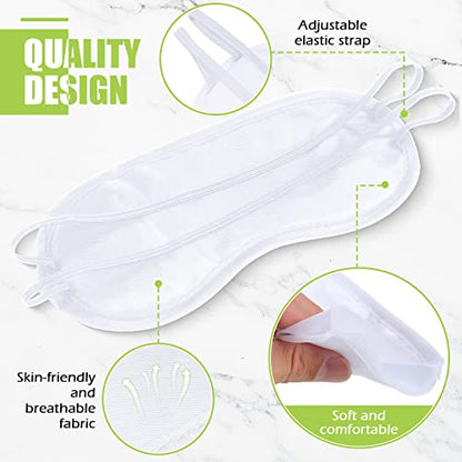 Tarpop 200 Pcs Eye Masks Adjustable Sleeping Mask, White - color: White