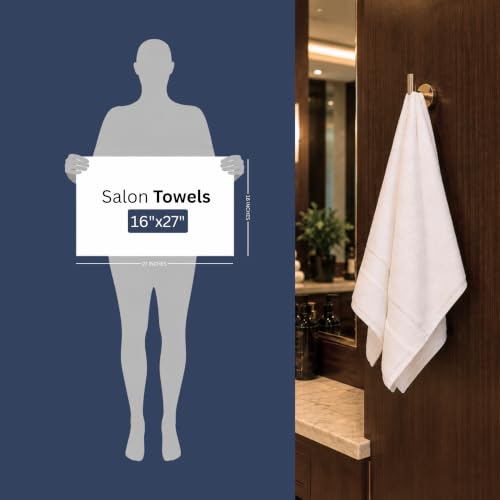 Bulk 72-Pack Professional Salon Spa & Wellness Towels, 16" x 27", White - color: White, size: 72 Pack