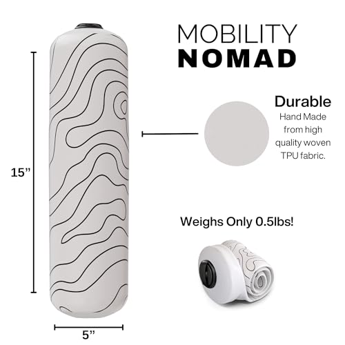 Inflatable Travel Foam Roller for Muscle Recovery and Mobility (Topo Gray, 15") - color: Topo Gray