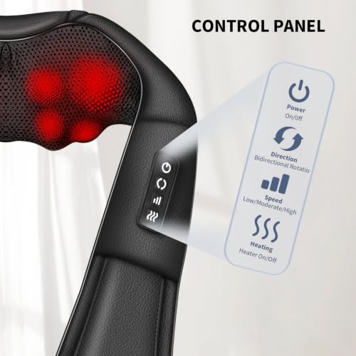 Neck Massager with Heat Deep Tissue Electric 3D Kneading
