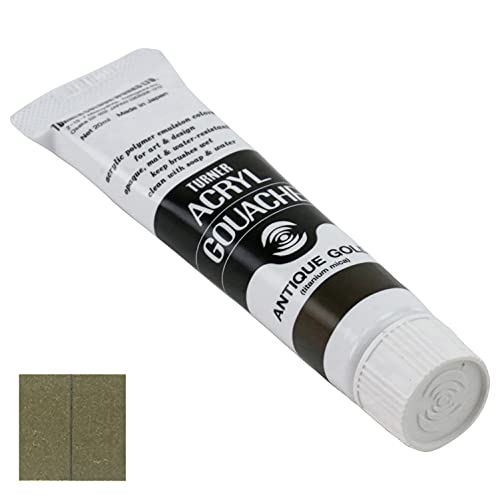 Turner Colour Works Acryl Gouache Artist Acrylic Paint - Single 20 ml Tube - Antique Gold - color: Antique Gold, size: 0.7 Fl Oz (Pack of 1)