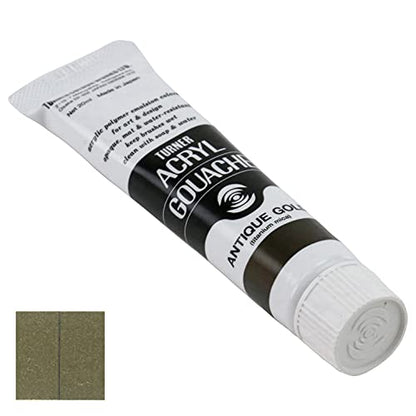 Turner Colour Works Acryl Gouache Artist Acrylic Paint - Single 20 ml Tube - Antique Gold - color: Antique Gold, size: 0.7 Fl Oz (Pack of 1)