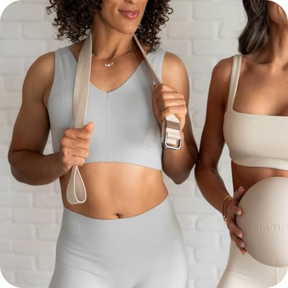 WeGym Yoga Strap for Stretching, Pilates and Mobility, Adjustable Length - color: Grey