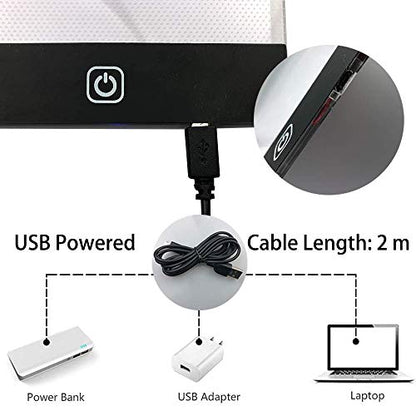 A3s Light Pad Kit with Metal Stand, Diamond Art Light Board | USB Powered Light Pad Kit fits Diamond Painting, Tracing, Sketching - size: A3S Kits