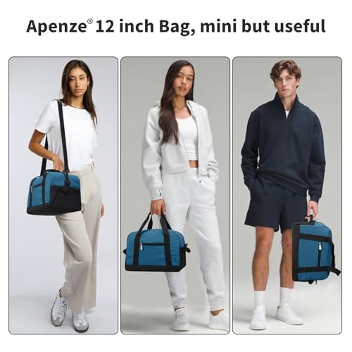 Apenze Small Gym Bag,12 inch Carry On Bag - color: Blue, size: 12 inch