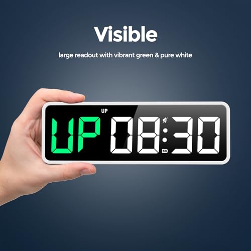 REACHER Portable Gym Timer Clock for Home Garage, Countdown/UP, Stopwatch, Workout Interval Timer with Powerful Battery, Strong Magnet, Adjustable Volume, Digital Fitness Crossfit Boxing HIIT