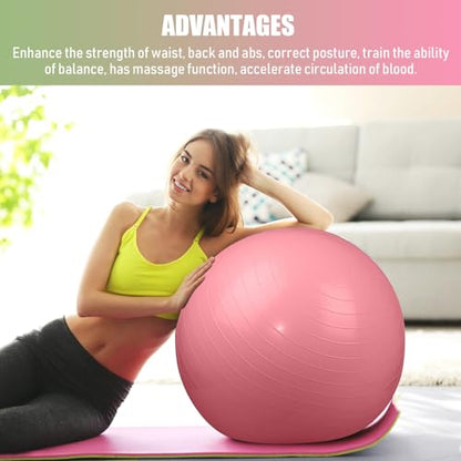 Leyndo 4 Pcs 26 Inch Yoga Exercise Ball Pilates - color: Macaron Color