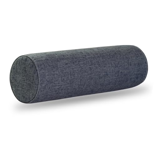 Durable Neck Cervical Pillowcases, Throw Pillow Cover– Perfect for Memory Foam Neck Roll Pillows&Neck Roll Pillow, Easy to Wash & Matches Your Sofa/Bed (Blue-Gray, 6x18) - color: Blue-gray, size: 6x18