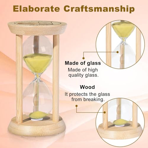 SuLiao Wooden Sand Timer 1 Minute Hourglass, Beech Gold Sand Clock, Small Watch 30 Min Timer, Reloj De Arena, Hour Glass Sandglass for Home, Office, Decorative, Game, Classroom - color: Gold, size: 1 Min