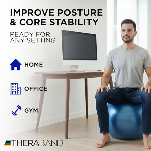 THERABAND Standard Exercise Ball - color: Blue - 75cm