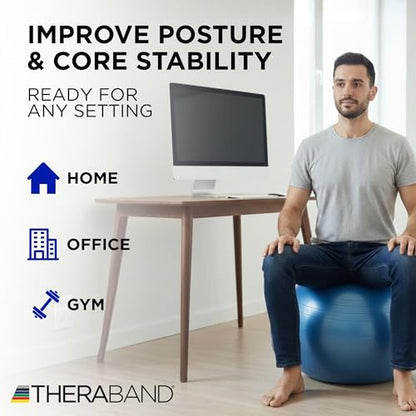 THERABAND Standard Exercise Ball - color: Blue - 75cm