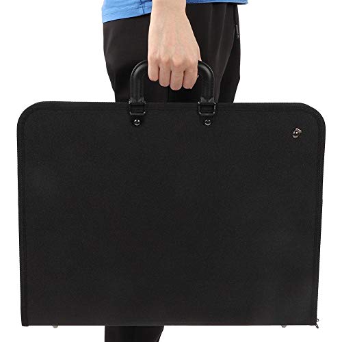 Drawing Board Bag, Art Portfolio Case, 18.9 X 14.5 Inch PVC A3 Art Portfolio Tote, Painting Plate Bag Drawing Sketch Board Storage Bag for Students Designers