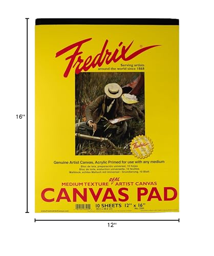 FREDRIX Creative Series White Canvas Pad, 12" x 16" - color: White Canvas, size: 12" x 16"