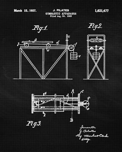 STARS BY NATURE Classic Pilates Machines Patent Prints - color: Black
