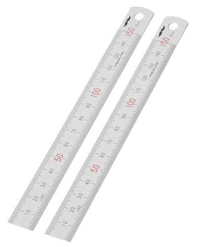 Mr. Pen- Machinist Ruler, 2 Pack, 150mm, Stainless Steel Imperial | Precision Measuring Tool, 0.5mm Graduation for Engineering, Carpentry, Drafting, Office, School - style: 150 mm, 2 Pack