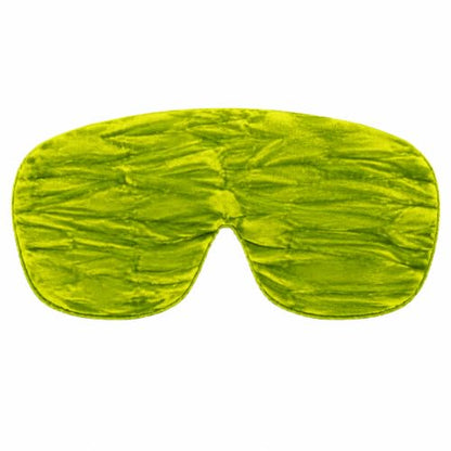 Handmade Opulence Yoga Eye Pillow - Weighted Flaxseed Fill, Lavender Aromatherapy, Satin & Velvet, Adjustable Strap - Ideal for Meditation & Restful Sleep - Lime - TEMFL-LM - color: Lime