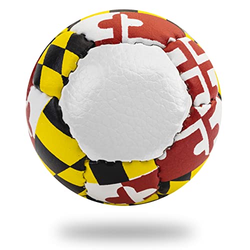 Soft Practice Lacrosse Balls,1, 2, 3, 6, 12, 24, 36, 60, & 120 Packs - Same Weight & Size as a Regulation Lacrosse Balls, Great for Indoor & Outdoor Practices, Less Bounce & Minimal Rebounds - color: 메릴랜드 국기, size: 1팩