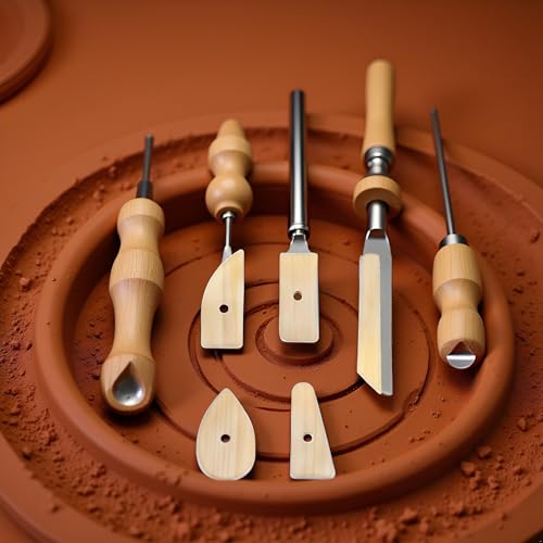 5 Pcs Wooden Pottery Clay Ribs Ceramic Potter Rib Ceramic Clay Sculpting Scrapers Tools Pottery Shaping Trimming Tools Ceramic Pottery Tools