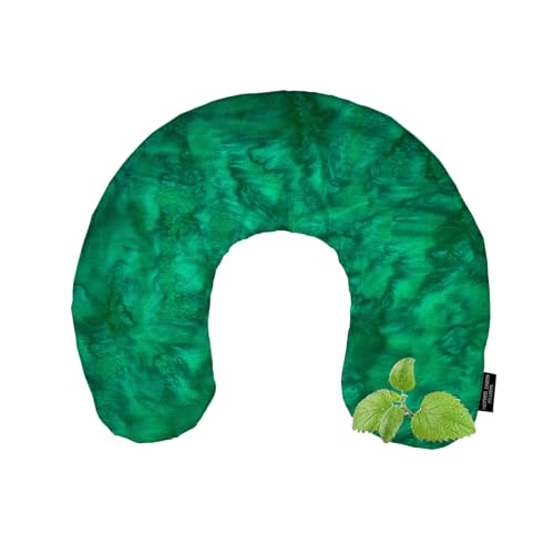 Mother Earth Pillows Large Triggerpoint Flax Pillow for Neck and Shoulder Relief (Green Print - Relieve Herbal Blend) - color: Green Print - Relieve Herbal Blend