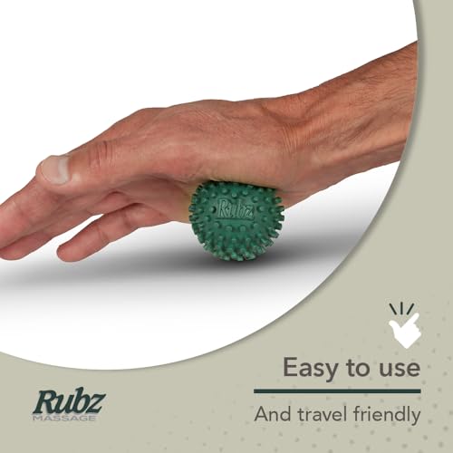 Due North Foot Rubz Massage Ball -Roller for Plantar Fascititis, Hands | Spiky Massage Tool - Roller Won't Mark Floors - For Runners, Athletes, Travel, Recovery - Made in the USA - style: Hand & Foot Ball