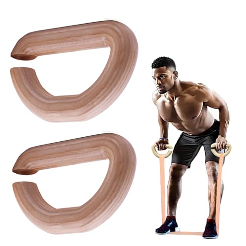 Wooden Resistance Bands Handles Versatile Exercise Handles with Anti-Slip Grip Tapes for Elastic Band Workouts Home Gym Strength Training and Full-Body Workouts - color: Wooden handle