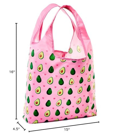 O-WITZ Reusable Grocery Bags | Vibrant Tote Bag For Groceries, Gym, Beach Gear, Toys & More | Washable Design With Large Handles For Maximum Convenience | Folds Into A Small Pouch, Avocado - color: Avocado