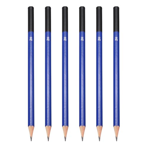 PATIKIL 2H Drawing Pencils, 6PCS Sketch Pencils for Drawing, Art, Design, Classroom, Office, Home, Gifts - size: 1 Count (Pack of 1), style: 2H