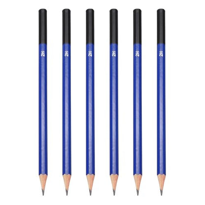 PATIKIL 2H Drawing Pencils, 6PCS Sketch Pencils for Drawing, Art, Design, Classroom, Office, Home, Gifts - size: 1 Count (Pack of 1), style: 2H
