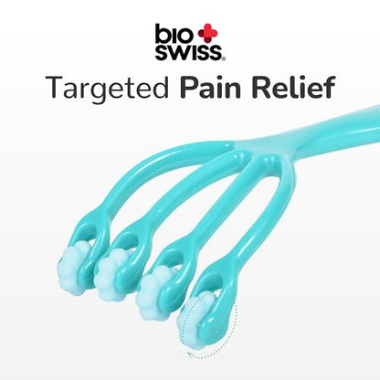 BioSwiss Claw Massage Roller, Handheld Muscle Massager with 5 Rotating Heads for Back, Legs, and Shoulder - style: Roller Claw