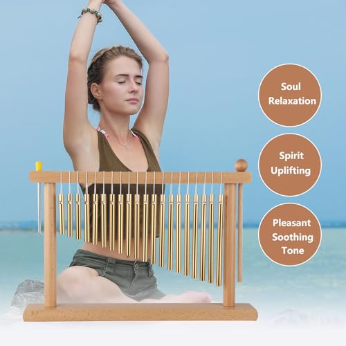 LIEKE 20 Tone Tabletop Wind Chime Hand Chime Sound Healing Instrument