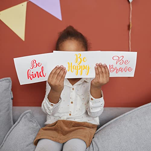 25 Pieces Inspirational Word Stencil, Reusable Motivational Stencils for Painting on Wood Signs Wall Fabric Home Decor (3 Inches)
