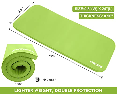 Ewedoos Yoga Knee Pad Cushion - Non-Slip Mat for Floor Exercises - Yoga Mat Accessory - color: Green