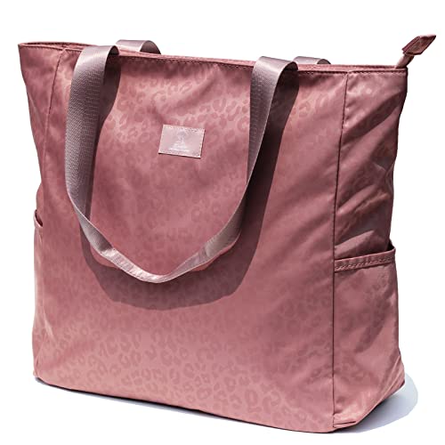 ESVAN Original Floral Water Resistant Large Tote Bag Shoulder Bag for Gym Beach Travel Daily Bags Upgraded - color: [A] D
