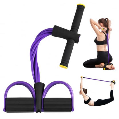 Pedal Resistance Bands with Handles - color: Black