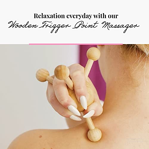 tuuli Accessories – Trigger Point Massage Tool, Multi-Functional Wooden Handheld Massager for Back, Neck, Shoulder and More, Helps Ease Muscle Tension and Support Skin Health