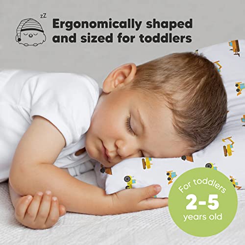 Toddler Pillow with Pillowcase 13x18 My Little Dreamy Pillow (Construction) - color: Construction
