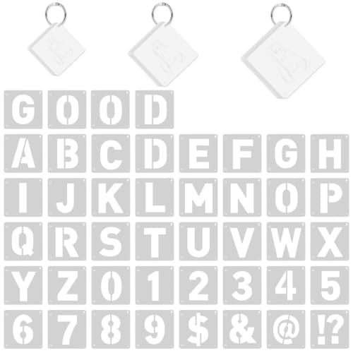 120Pcs Letter Stencils Reusable Letter Number Stencils for Painting Craft | Small Plastic Alphabet Number,Drawing Stencil,on Wall,Wood,Chalkboard,Fabric,DIY Art Project,1+2+3 Inch - size: 1+2+3 Inch
