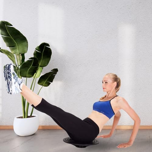 Daiwa Felicity Balance Board Disc Wobble Board – Physical Therapy Stability Trainer, Lightweight Core Balance Disc (1 lb) Supports Up to 300 lbs, Non-Slip Round Balance Board for Core Workout, Rehab, Standing Desk Fitness