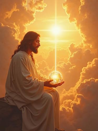 DFPSCLLA 5D Diamond Painting Kits for Adults- Jesus Prayer Diamond Art Kits for Adult Beginners, DIY Full Round Diamond Painting Gem Art and Crafts Home Wall Decor 12x16inch - color: Jesus Diamond Painting