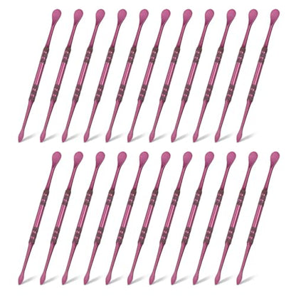 HARFINGTON 22pcs Wax Carving Tool 4.8" Double-Headed Stainless Steel Sculpture Tools Kit Modeling Engraving Sculpting Spoons for Clay Pottery Crafts Shaping, Violet - color: Violet