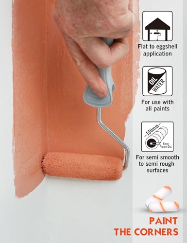 ROLLINGDOG 4 inch Small Paint Roller Covers | Polyester Roller Covers for Semi Smooth to Semi Rough Surfaces(Pack of 10) - color: 10pc 4" Polyester Roller Cover
